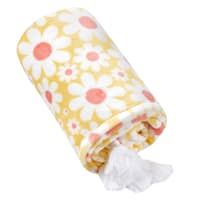 Tiny Dreamers Fairy Garden Yellow Daisy Print Throw Blanket, 50x60
