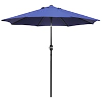Navy Blue Crank & Tilt Round Patio Umbrella, 7.5'