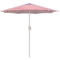 Flag Print Crank & Tilt Round Patio Umbrella, 7.5'