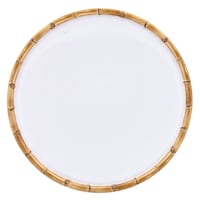 Bamboo Rim Melamine Dinner Plate, 11"