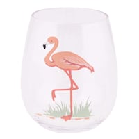 Providence Flamingo Stemless Wine Glass, 17oz