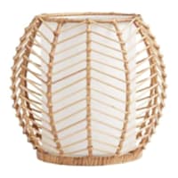 Found & Fable Natural Rattan Woven Uplight Lamp, 9"