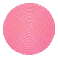 Round Pink Punch Piper Placemat, 15"