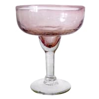 Amethyst Crackle Glass Margarita Glass