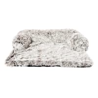 Brown Faux Fur Pet Couch Sofa, Medium