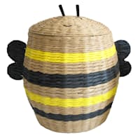 Tiny Dreamers Bee Laundry Hamper with Lid, Large