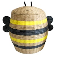 Tiny Dreamers Kids Bee Laundry Hamper with Lid, Small