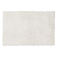 Essential Noodle White Bath Rug, 20x34