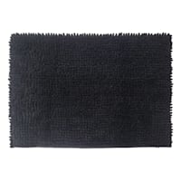 Essential Noodle Black Bath Rug, 20x34