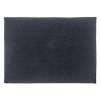Essential Cut Pile Black Bath Rug, 17x24