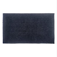 Essential Cut Pile Black Bath Rug, 20x34