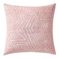 Tracey Boyd Pink Tribal Triangle Square Outdoor Throw Pillow, 18"