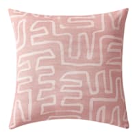Tracey Boyd Pink Abstract Square Outdoor Throw Pillow, 18"