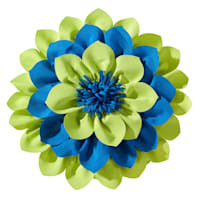 Cobalt Multicolor Petal Outdoor Throw Pillow, 18"