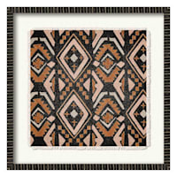 Tracey Boyd Glass Framed Tribal Print Wall Art, 17"