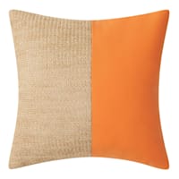 Orange Color Block Square Outdoor Throw Pillow, 18"