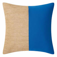 Cobalt Color Block Square Outdoor Throw Pillow, 18"