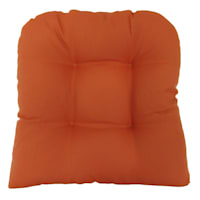 Terracotta Canvas Outdoor Wicker Seat Cushion