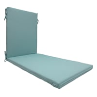 Canal Blue Canvas Basic Outdoor Chaise Lounge Cushion