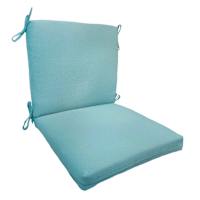Canal Blue Canvas Outdoor Hinged Cushion