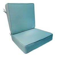 2-Piece Canal Blue Canvas Outdoor Deep Seat Cushion