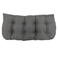 Crosby St. Checkered Print Outdoor Wicker Settee Cushion