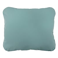 Canal Blue Canvas Outdoor Corded Back Cushion