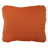 Terracotta Canvas Corded Outdoor Back Cushion