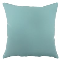 Canal Blue Canvas Square Outdoor Throw Pillow, 16"