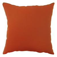 Terracotta Canvas Square Outdoor Throw Pillow, 16"