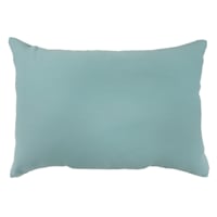 Canal Blue Canvas Lumbar Outdoor Throw Pillow, 14x20