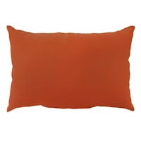 Terracotta Canvas Outdoor Lumbar Throw Pillow, 14x20