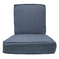 2-Piece Fiddlestix Indigo Premium Outdoor Deep Seat Cushion Set
