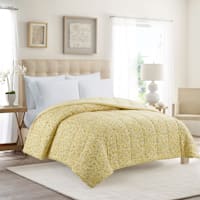 Ditsy Floral Print Reversible Brushed Microfiber Comforter, Full/Queen
