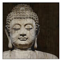Found & Fable Glass Framed Buddha Print Wall Art, 20"