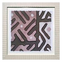Tracey Boyd Glass Framed Tribal Print Wall Art, 19"
