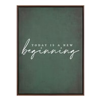 Found & Fable Framed Beginning Canvas Wall Sign, 12x16