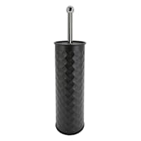 Embossed Matte Black Metal Toilet Bowl Brush