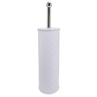Embossed White Metal Toilet Bowl Brush