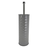 Embossed Grey Metal Toilet Bowl Brush