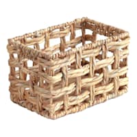 Honeybloom Rectangle Weave Water Hyacinth Storage Basket, Small