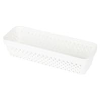 2-Pack White Long Brickor Storage Trays, 1.8l