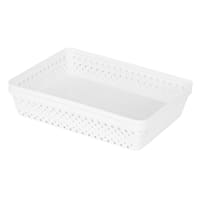 2-Pack White Brickor Storage Trays, Large
