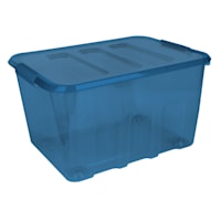 Clear Storage Container with Dual Hinging Lid, 52l