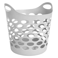 Grey Flexible Laundry Basket, 30l