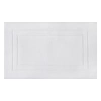 Honeybloom Racetrack White Bath Rug, 17x24