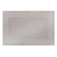 Providence Grey Waffle Border Memory Foam Bath Rug, 20x30