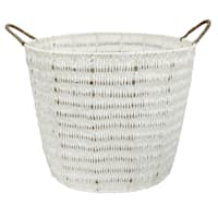Found & Fable White Paper Rope Round Basket, Large