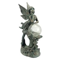 Solar Fairy Outdoor Garden Statue, 12.2"