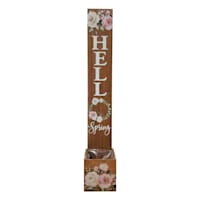 Hello Floral Leaner W/ Planter Box